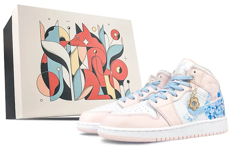 Jordan Air Jordan 1 Cushioning Abrasion Resistant Cushioning, Wear Resistant Mid top Vintage Basketball Shoes Women's