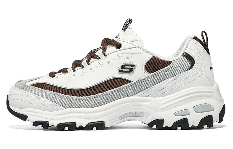 Женские кроссовки Skechers D'LITES 1.0 (бело-черные)