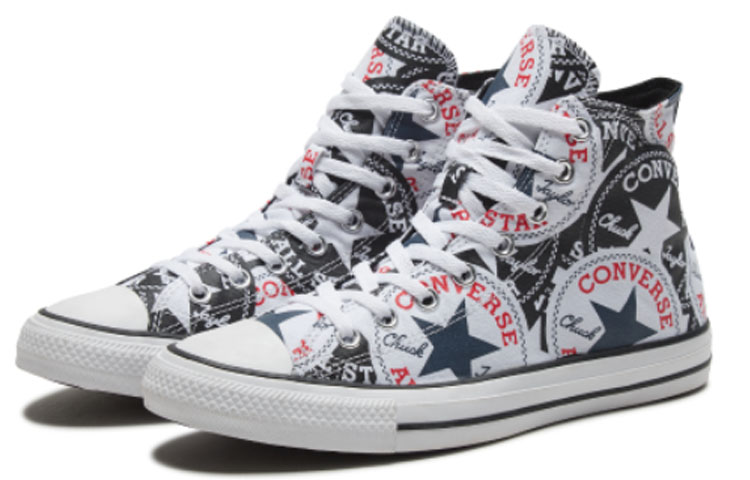 Кеды Converse All Star (черно-бело-красные) — Чёрный / белый / красный — фото 3