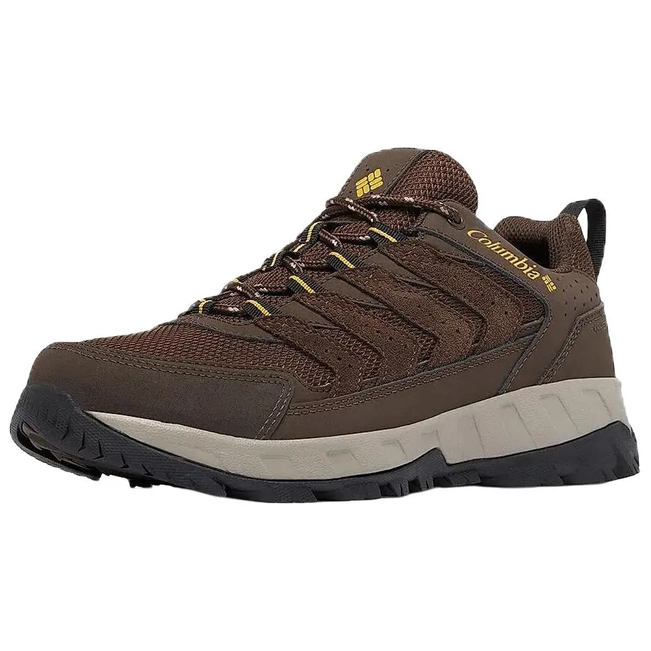 Columbia Hiking Outdoor Cushioning Abrasion Resistant Low top Hiking Shoes Men's Brown