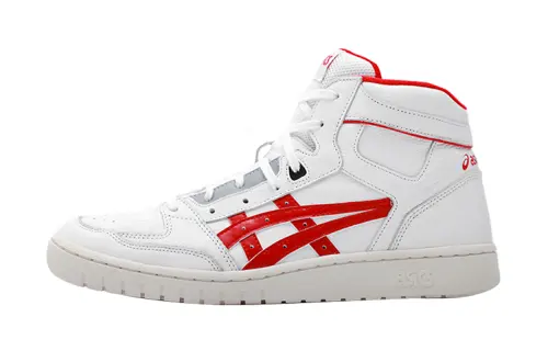 Asics All Court Alpha-l mesh, versatile, trendy, high-top, retro basketball shoes, same style for men and women, white and red