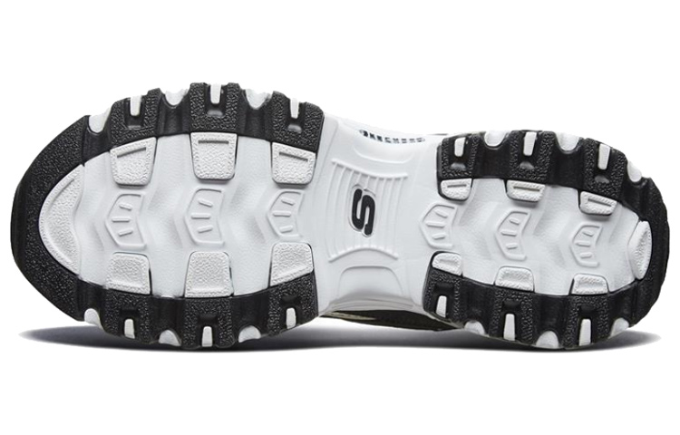 Женские кроссовки Skechers D'LITES 1.0 (черно-белые) — Чёрныйбелый — фото 5