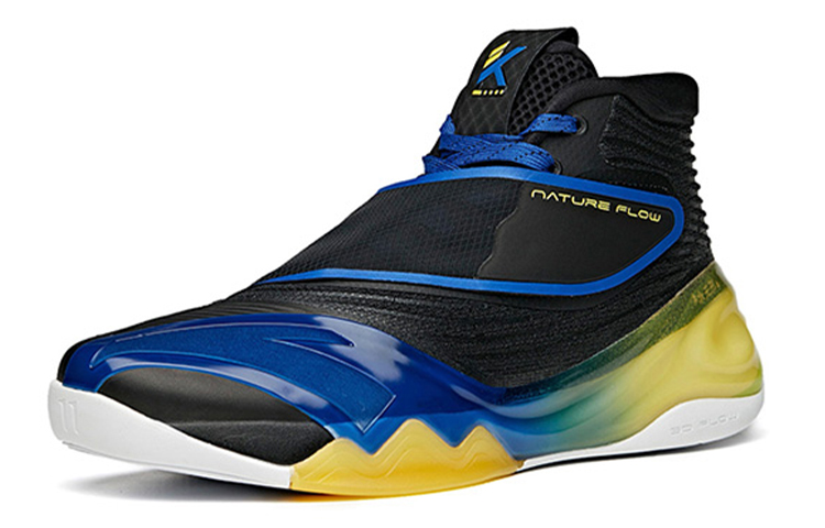 Anta KT6 Thompson ‘Away’ Trendy Slip Resistant Abrasion Resistant High top Basketball Shoes Men’s Black Yellow Blue