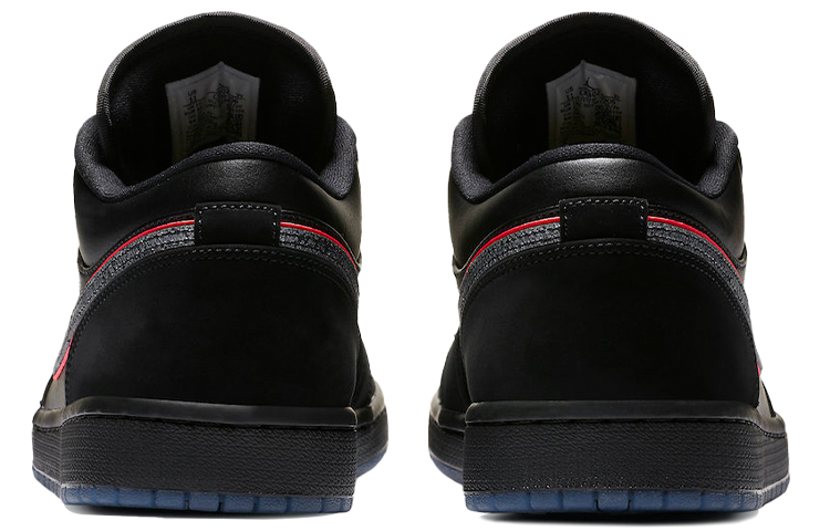 Мужские кроссовки Jordan Air Jordan 1 low "red orbit" (черно-красные) — Чёрныйкрасный — фото 5