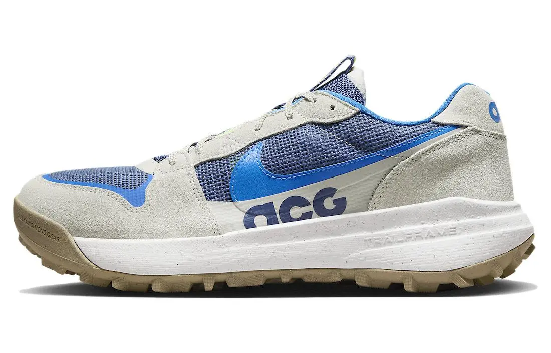 Nike ACG Lowcate Abrasion Resistant Breathable Abrasion Resistant Breathable Low top Outdoor Shoes Men's Blue Gray