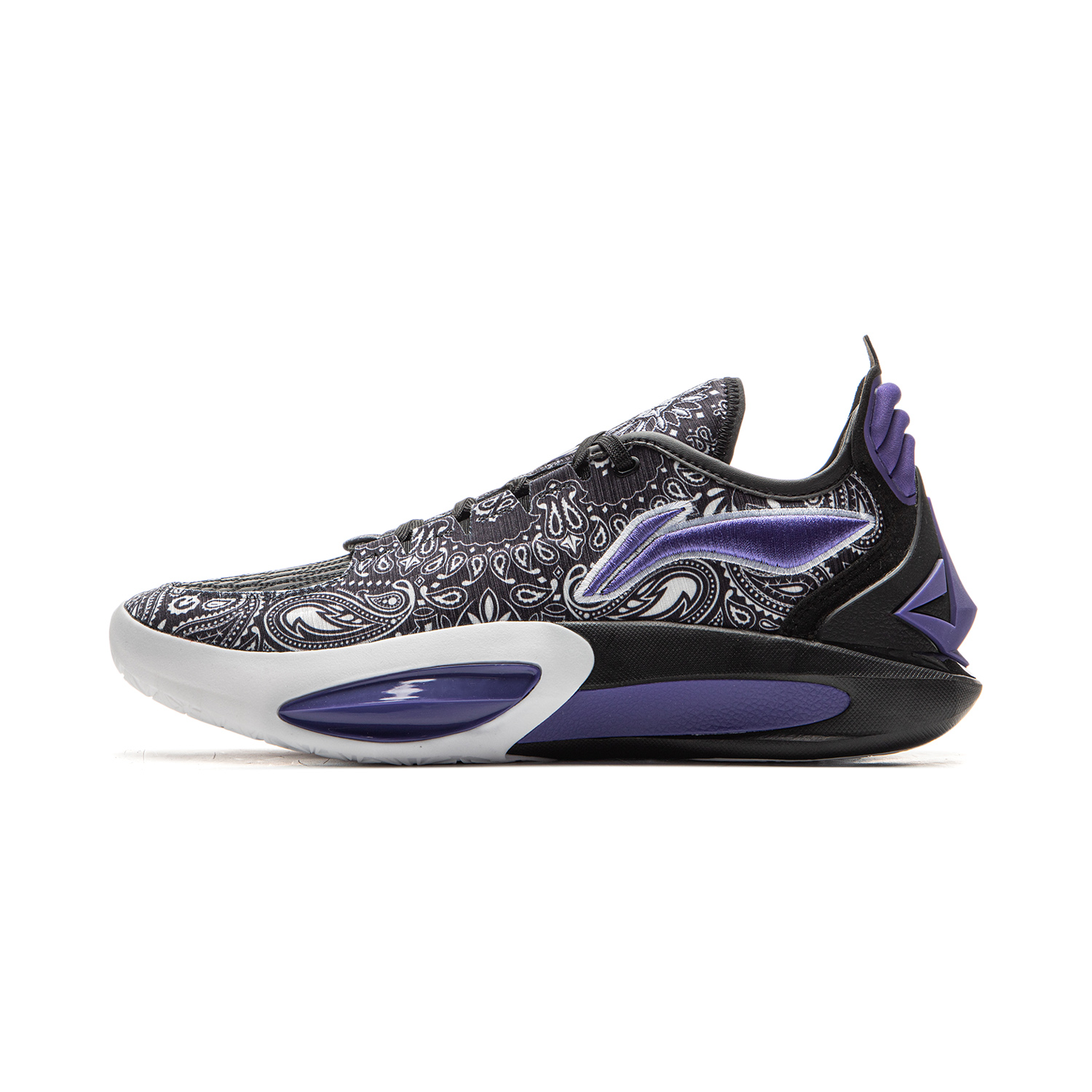 Li Ning JB3 Coverage Anti Rollover Low top Carbon Plate Basketball Shoes Men’s Black White