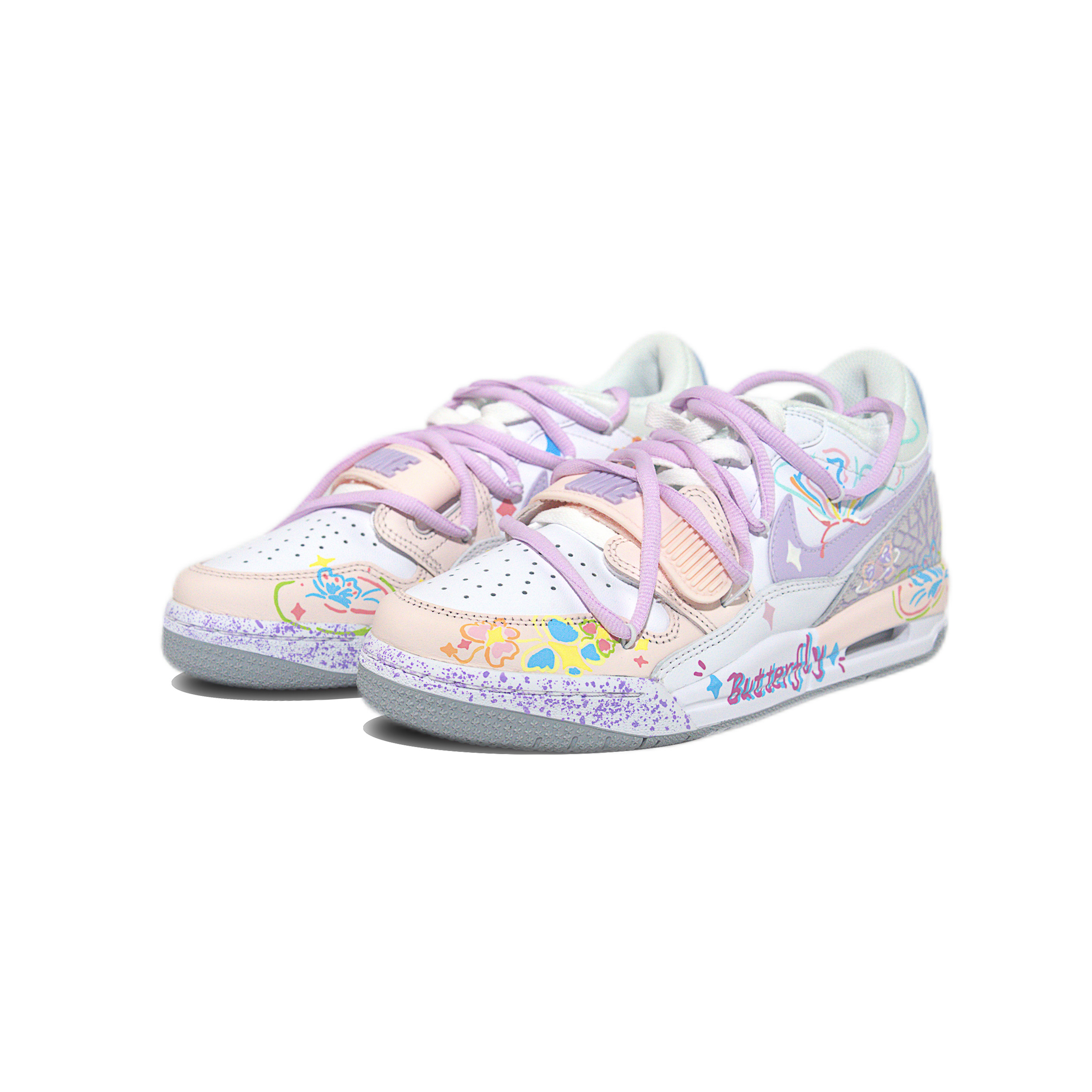Jordan Legacy 312 Textile, Leather Cushioning Abrasion Resistant Waterproof Low top Vintage Basketball Shoes GS