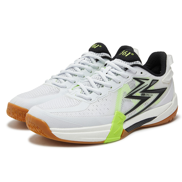 361° Winning Pro Slip Resistant And Breathable Support Low top Badminton Shoes Unisex White Yellow