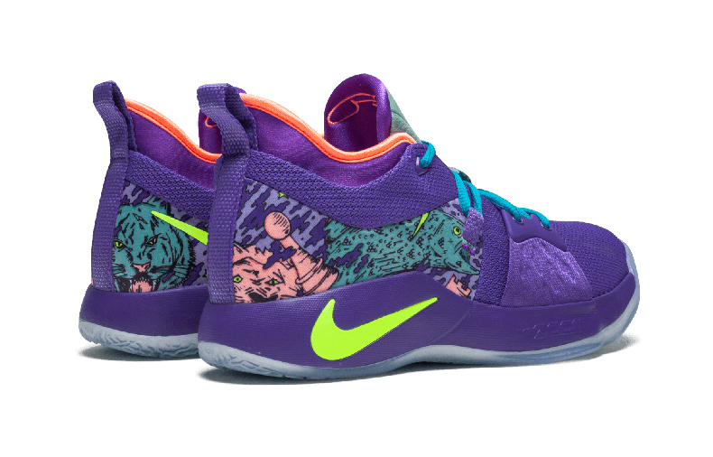Мужские баскетбольные кроссовки Nike PG 2 (фиолетовые) — фото 4