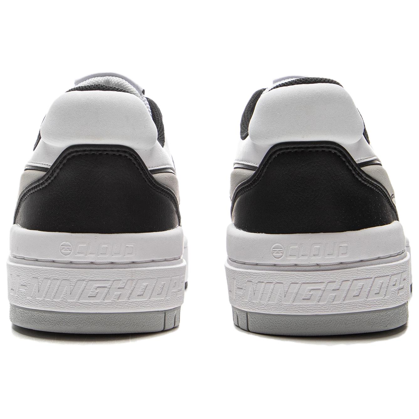 Li Ning BADFIVE Cushioning Slip Resistant Breathable Low top Basketball Shoes Unisex Standard White Black Calm Gray