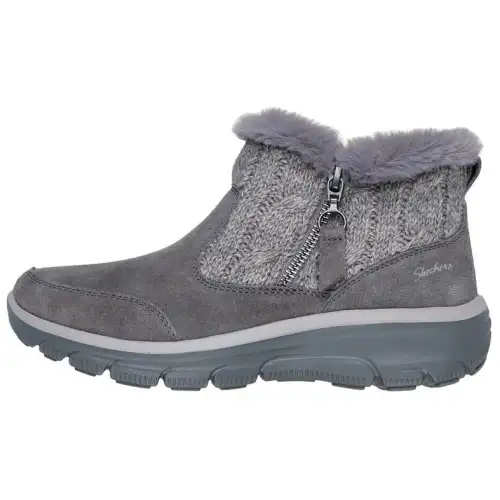 Skechers Relaxed Fit Comfortable Short Snow Boots Women's Gray