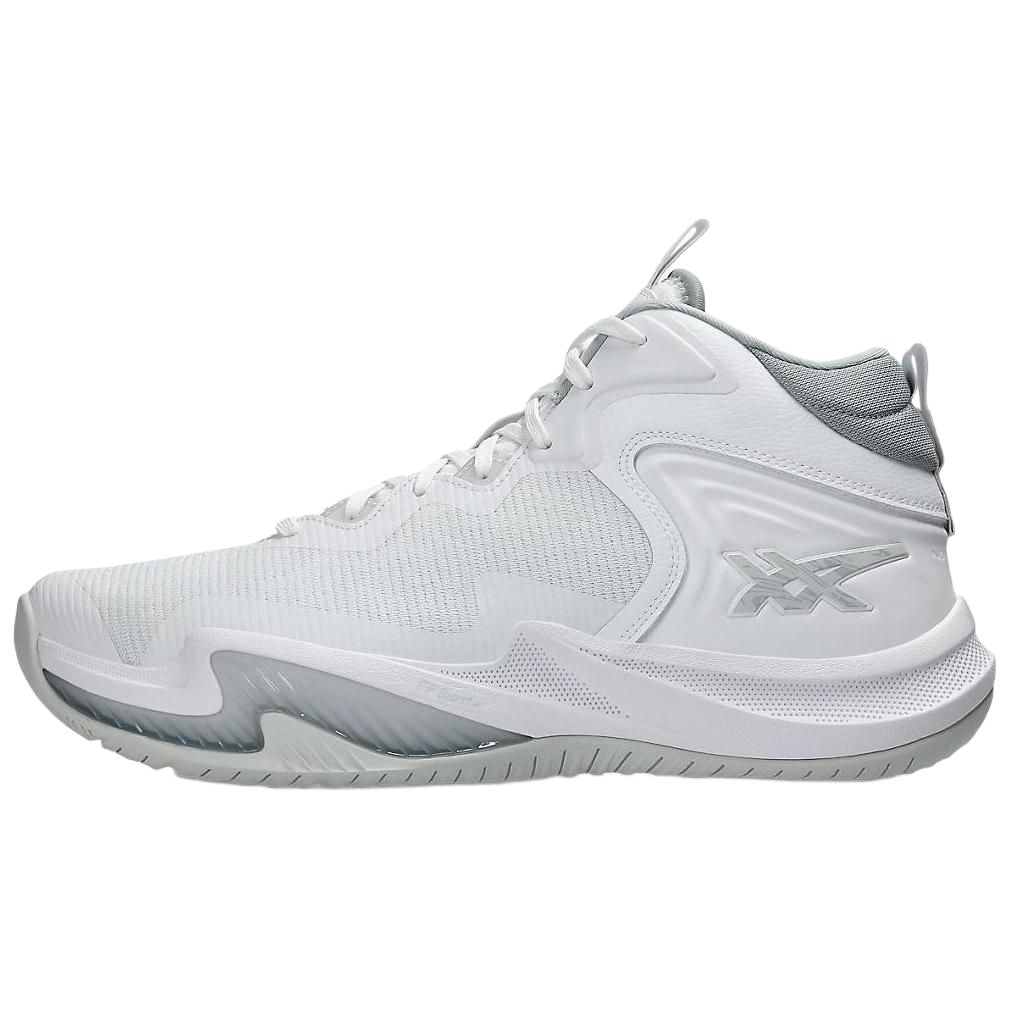 Asics NOVA SURGE 3 Comfortable Abrasion Resistant High top Basketball Shoes Men's White Gray