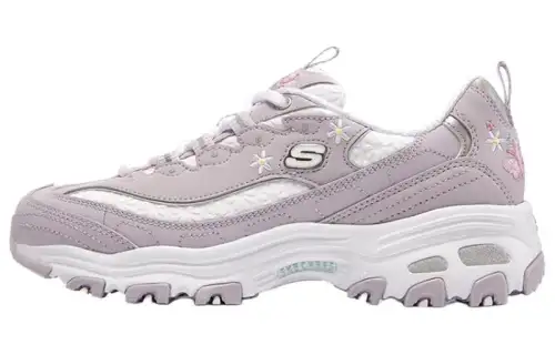 Skechers D'Lites 1.0 Fabric Low top Chunky Sneakers Women's Lavender