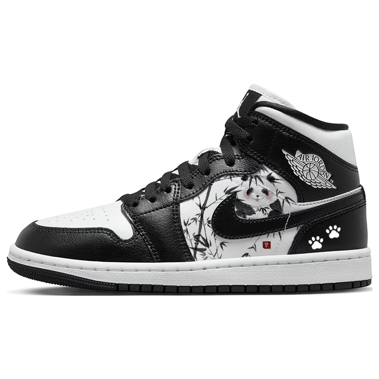 Jordan Air Jordan 1 Vintage Basketball Shoes Women’s Mid Top White/Black