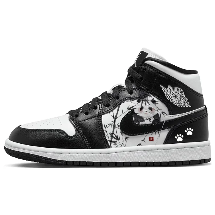 Jordan Air Jordan 1 Vintage Basketball Shoes Women's Mid Top White/Black