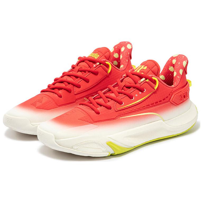 361° Bonded Qicheng Slip Resistant Abrasion Resistant Low top Basketball Shoes Men’s Red White