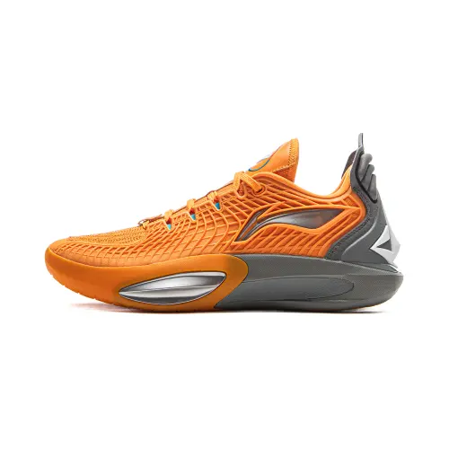 LiNing Li Ning JB3 Victory Carbon Core Technology Carbon Plate Lightweight Rebound Stable Support Lightweight Wear-Resistant Grip and Anti-Slip Wrapping Anti-Rollover Low-top Basketball Shoes Men's Gray Orange