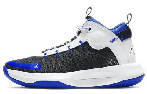 Jordan Jumpman 2020 PF Royal Fashionable and Versatile Shock Absorbing Anti-Slip Wear-Resistant Mid-top Basketball Shoes Men's Royal Blue