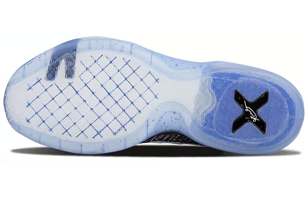 Мужские кроссовки Nike Kobe 10 Elite HTM Shark Jaw 10 (бело-черные) — Белый / чёрный — фото 4