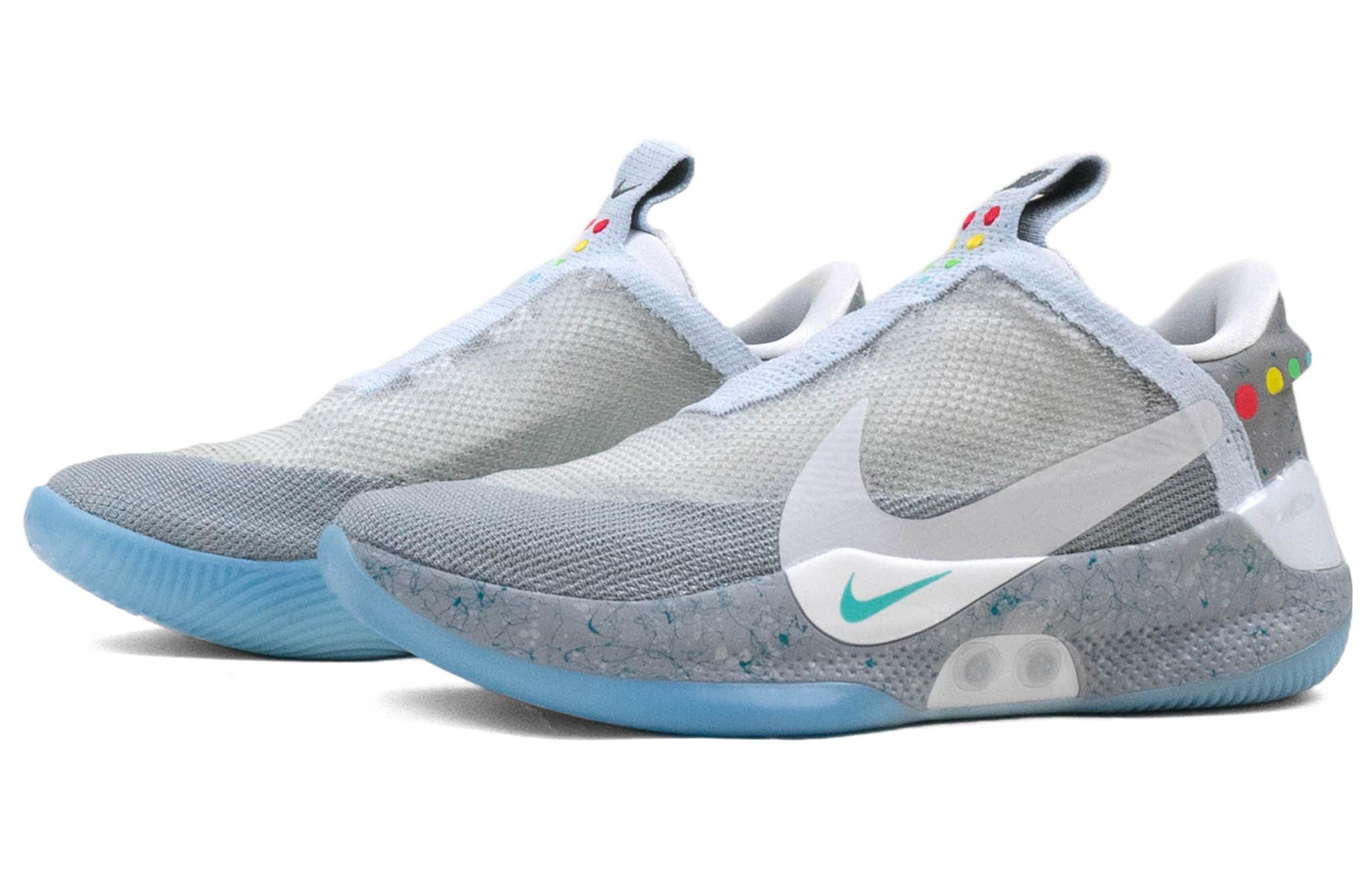 Мужские кроссовки Nike Adapt BB Mag Wolf Grey (серые) — фото 3
