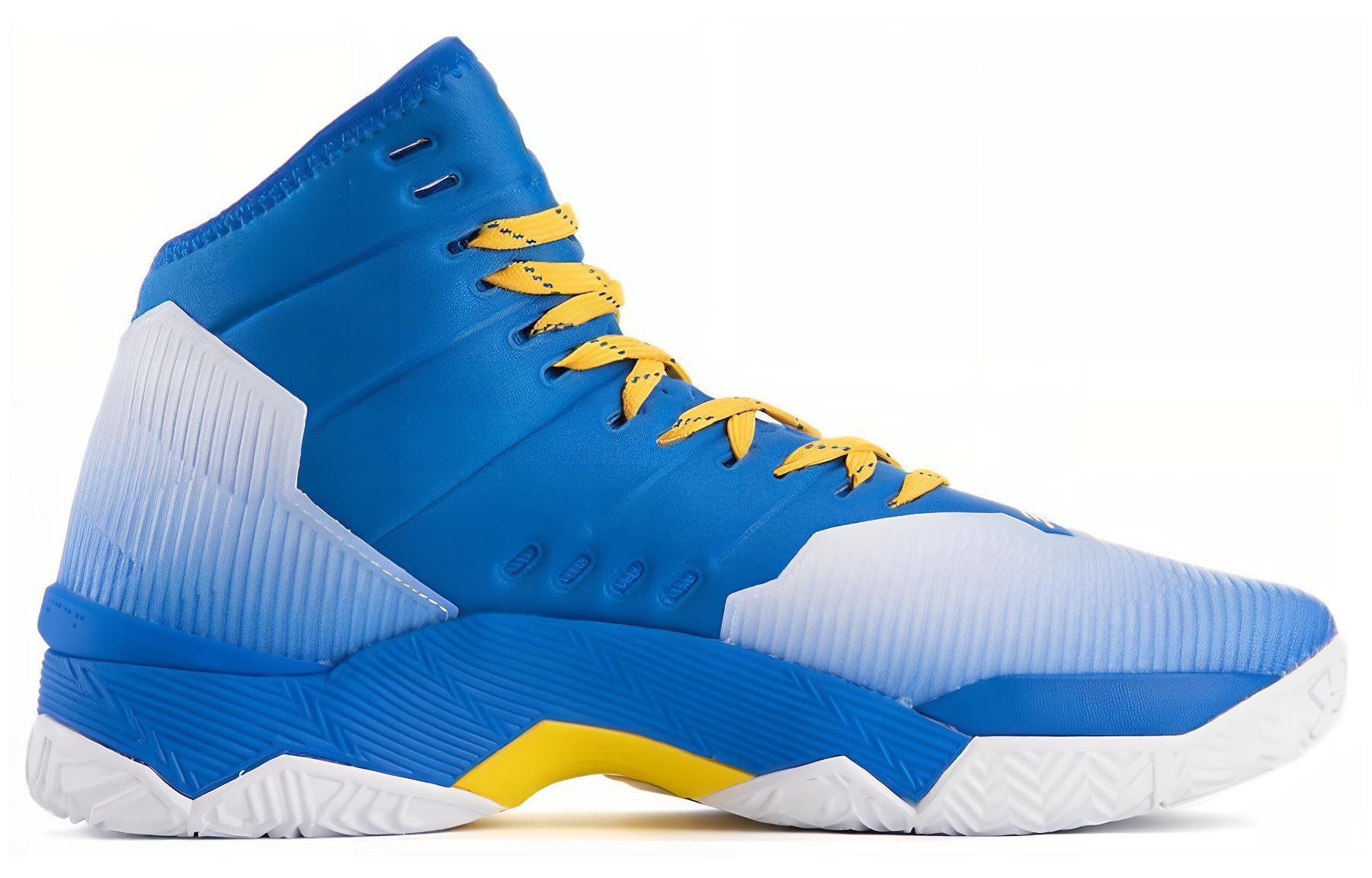 Мужские кроссовки Under Armour Under Armour Curry 2.5 73-9 (сине-желтые) — 白/团队皇家/出租黄 — фото 2