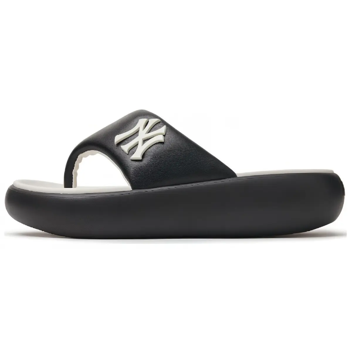 MLB New York Yankees Soft And Comfortable Abrasion Resistant Slip Resistant Flip Flops Unisex Black