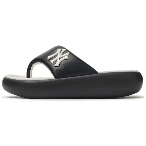 MLB New York Yankees Soft And Comfortable Abrasion Resistant Slip Resistant Flip Flops Unisex Black