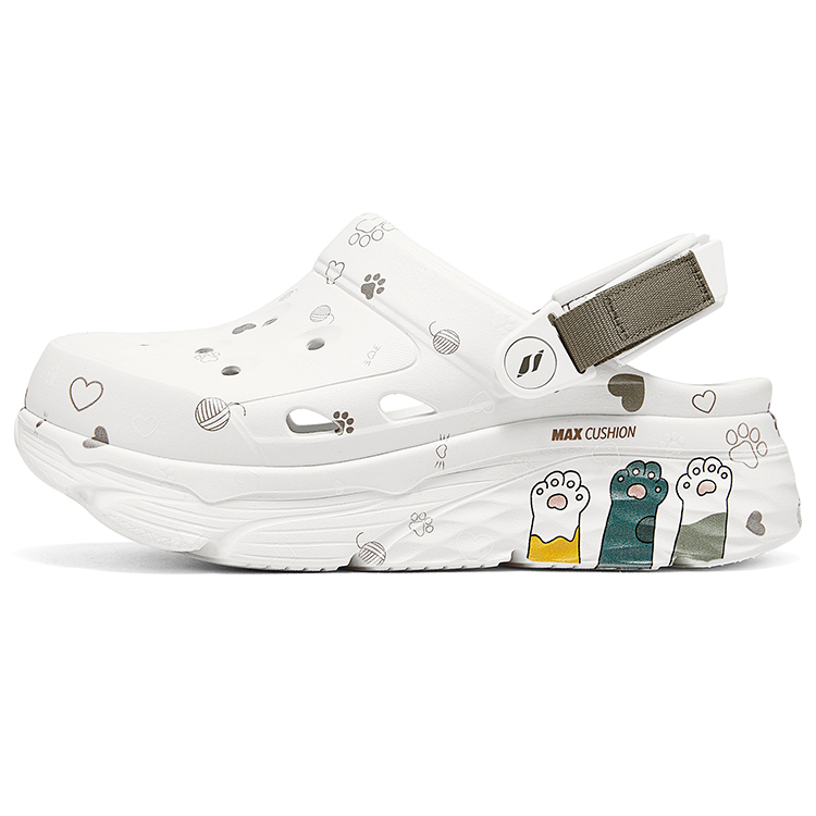 Женские сабо Skechers Max Cushioning FOAMIES (белые)