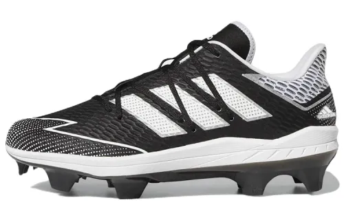 Adidas Adizero Afterburner 7 Pro Tpu Cleats Slip Resistant Abrasion Resistant Low top Training Shoes Men's Black White