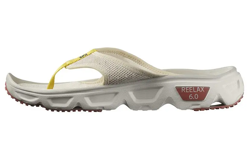 SALOMON Reelax Break 6.0 Slip Resistant Abrasion Resistant Slide Slippers Men's Beige