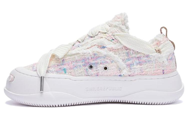 SMILEREPUBLIC Open Ended Smiling Collection Low top Canvas Shoes Unisex Pink