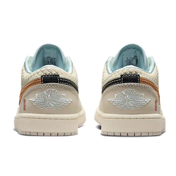 Jordan Air Jordan 1 Slip Resistant And Breathable Low top Vintage Basketball Shoes Women’s Beige Brown
