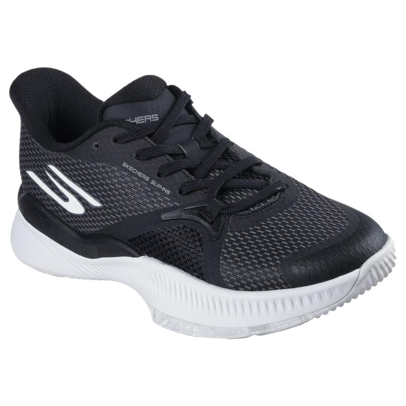 Skechers State Champ Synthetic Leather Low top Tennis Shoes Women’s Black White
