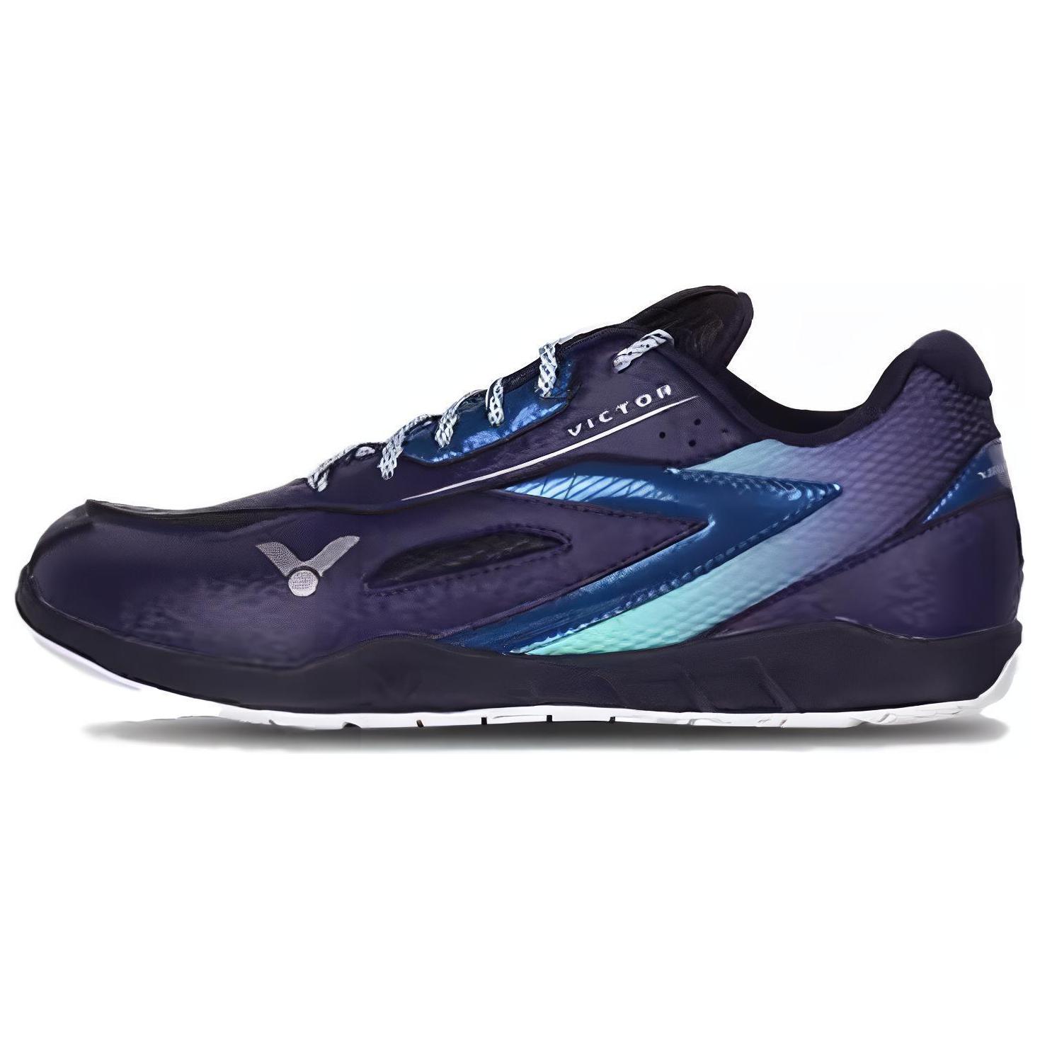 VICTOR Cushioning Slip Resistant Abrasion Resistant Low top Badminton Shoes Unisex Blue