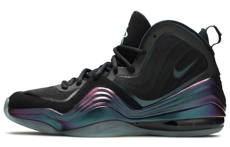 Мужские кроссовки Nike Penny V Invisibility Cloak (черно-фиолетово-бирюзовый)