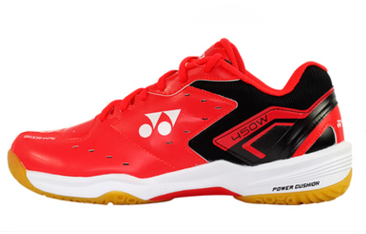YONEX Comfortable Cushioning Slip Resistant Low top Badminton Shoes Unisex Red