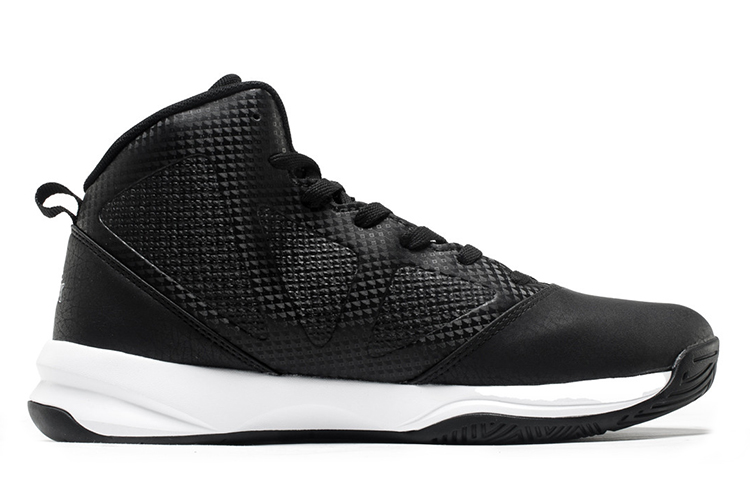 PEAK High top Fabric Cushioning Slip Resistant Abrasion Resistant Basketball Shoes Men’s Black White