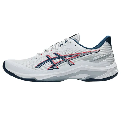 ASICS NETBURNER BALLISTIC FF 4 comfortable, fashionable, simple and versatile low-top volleyball shoes for men, gray and white