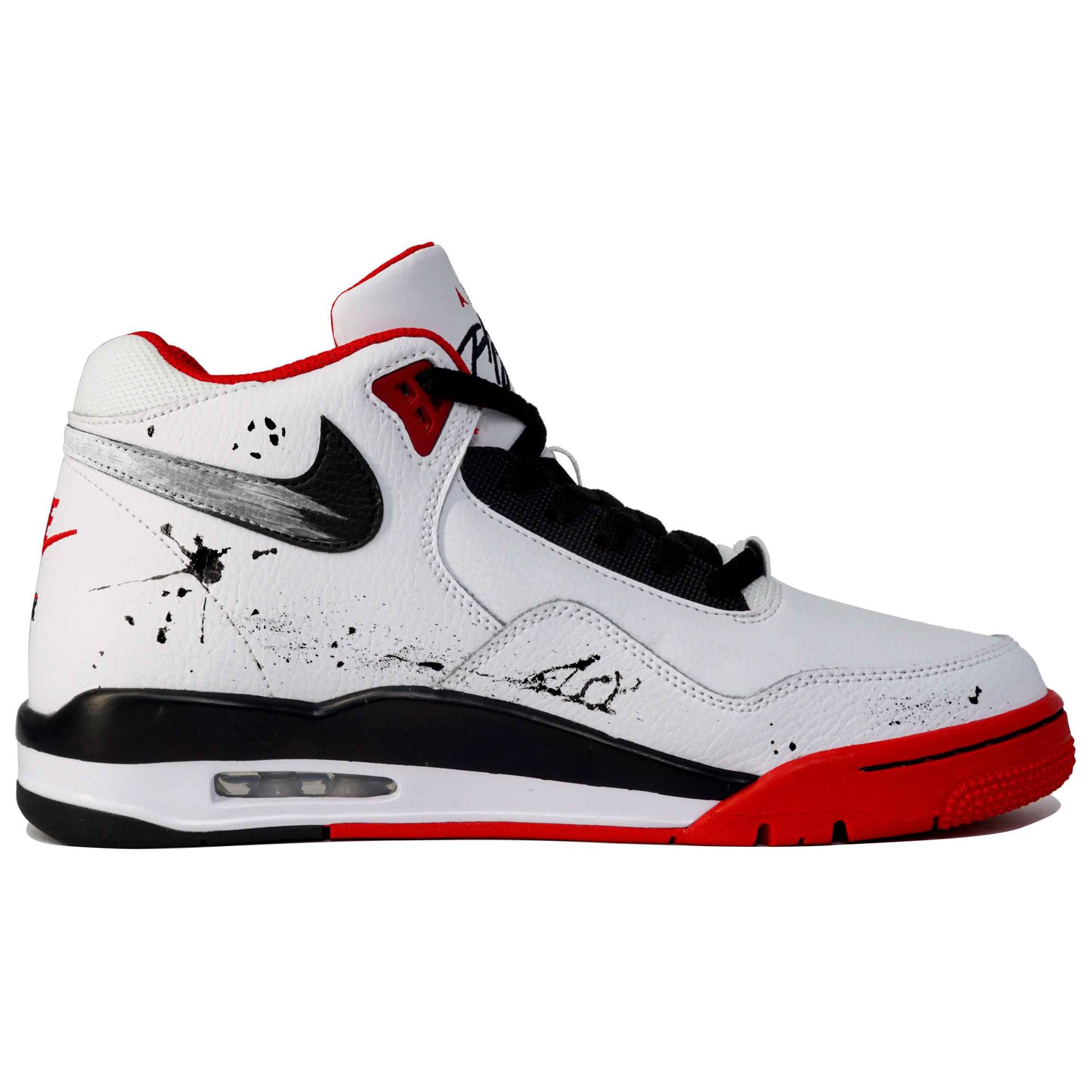 Nike Flight Legacy Kaleidoscope, Bamboo Rhythm, Shopping Bag Slip Resistant Mid top Vintage Basketball Shoes Unisex