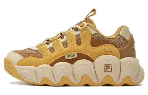 FILA Croissant Chunky Sneakers 'Yellow Brown' Women's