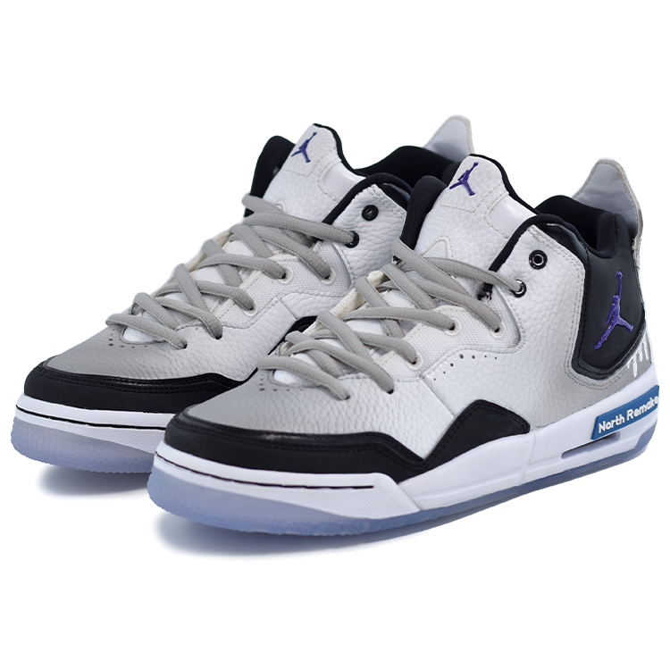 Jordan Courtside 23 Stuffed Oreo Slip Resistant Abrasion Resistant Mid top Vintage Basketball Shoes Men’s Black White