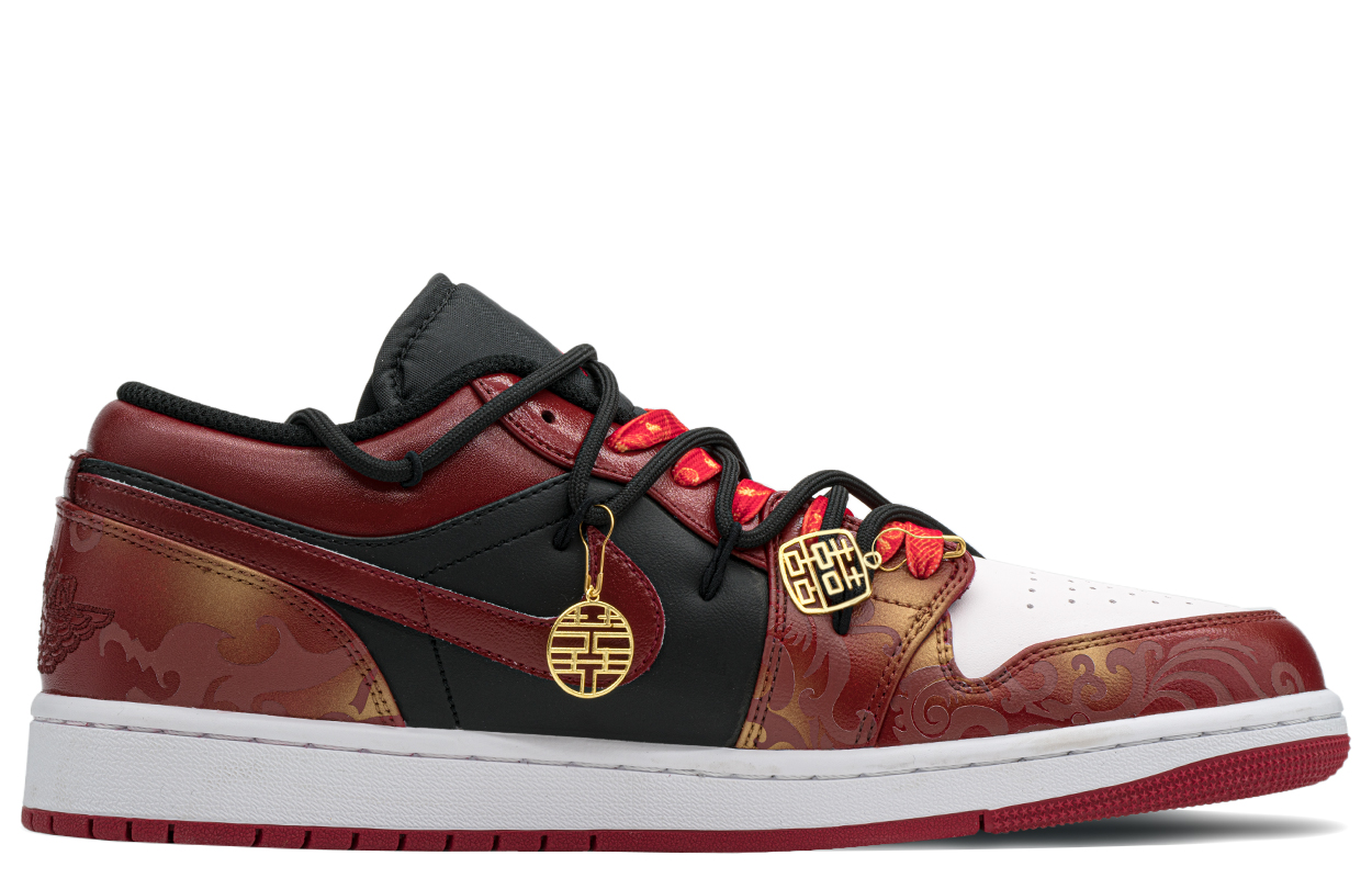 Jordan Air Jordan 1 Low top Vintage Basketball Shoes Men’s Red Black
