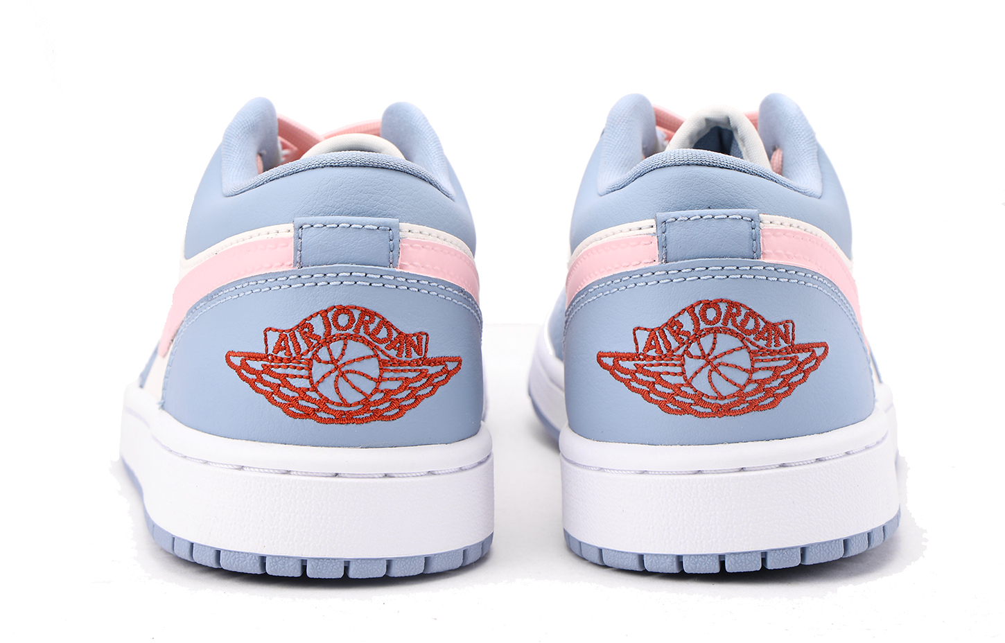 Jordan Air Jordan 1 Slip Resistant Abrasion Resistant Low top Vintage Basketball Shoes Women’s White Blue