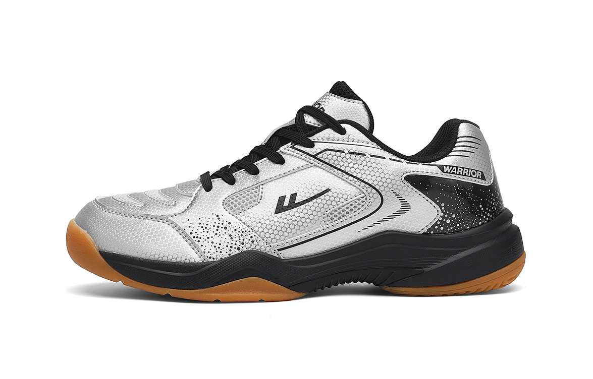 Warrior Wrapping, Wear Resistant And Non Slip Low top Badminton Shoes Men’s Silver Black
