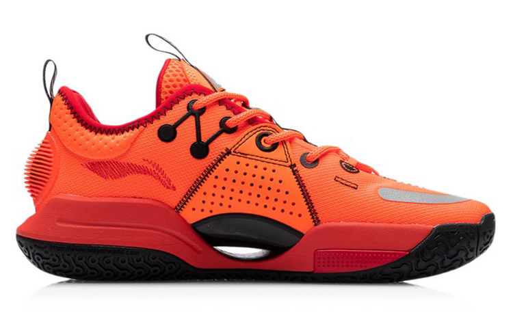 Li Ning All City 9 Basketball Shoes Men’s Low Top Neon Glow Orange