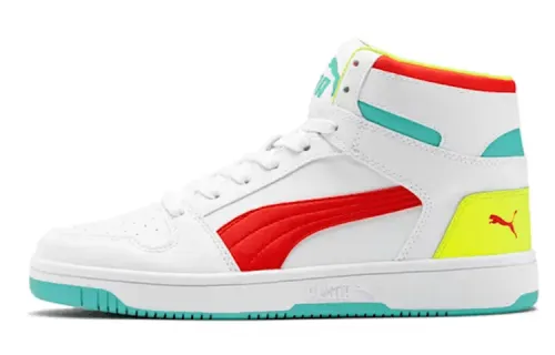 PUMA Rebound Layup Sneakers Comfortable Wear-Resistant Mid-top Basketball Shoes Men's Multi-Color
