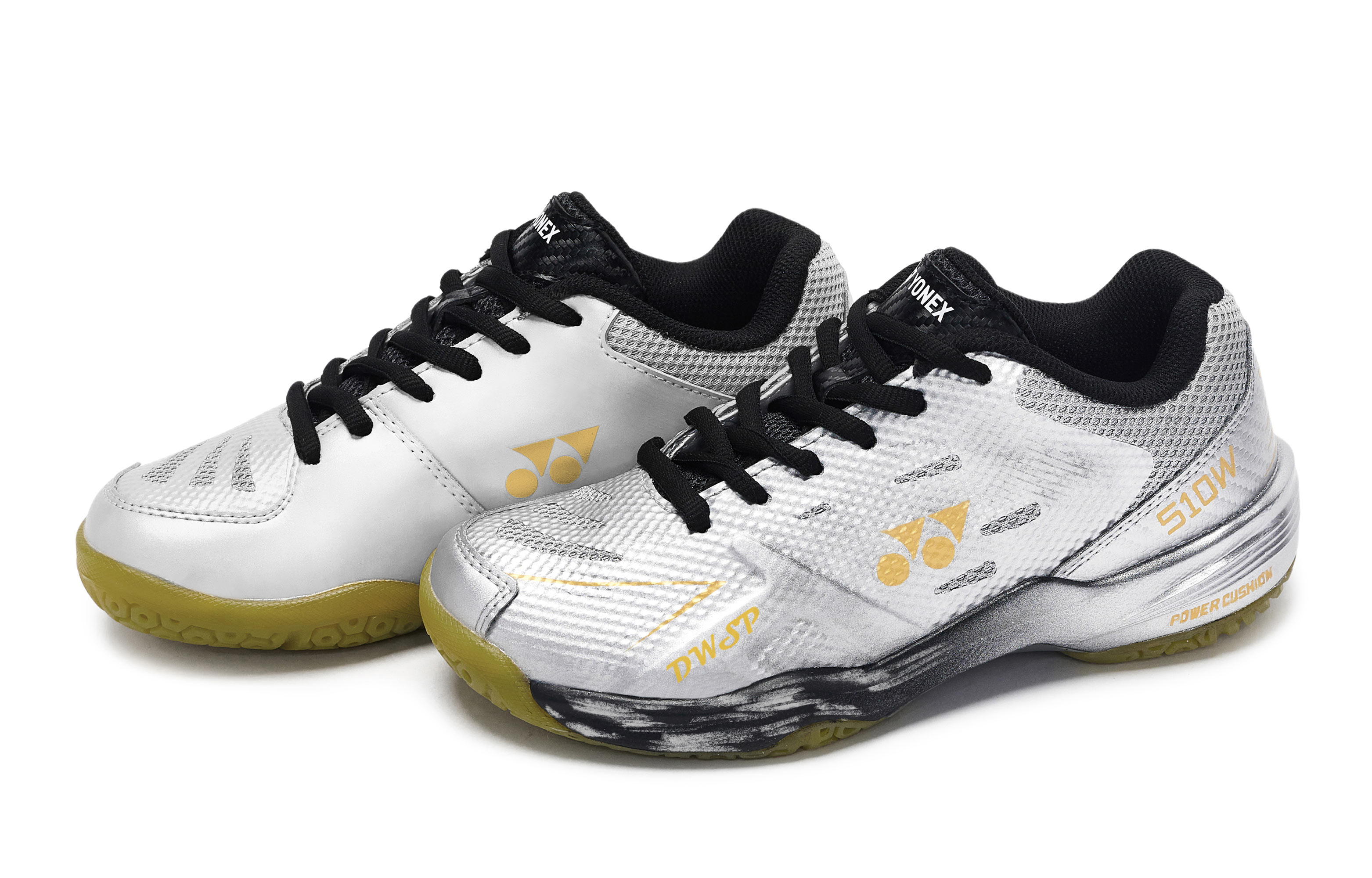 YONEX Power Cushion Slip Resistant, Abrasion Resistant, Lightweight Low top Badminton Shoes Unisex Black Silver Gold