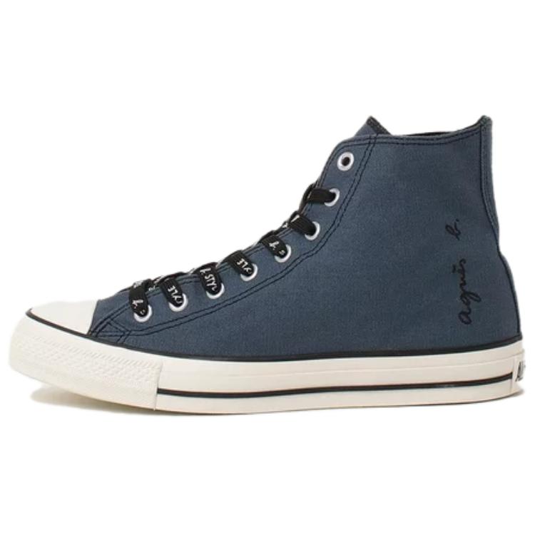 Agnès B. x Converse All Star Wear resistant And Lightweight High top Canvas Shoes Unisex Blue