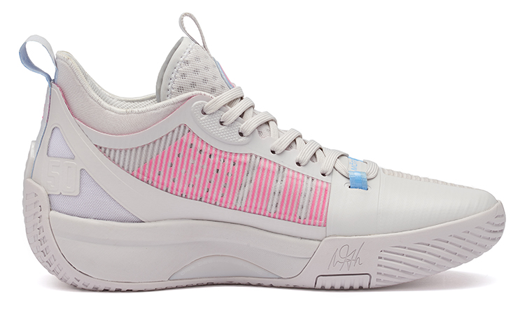 361° Chan 3 MOD Abrasion Resistant Slip Resistant Mid top Performance Basketball Shoes Men’s Gray Pink