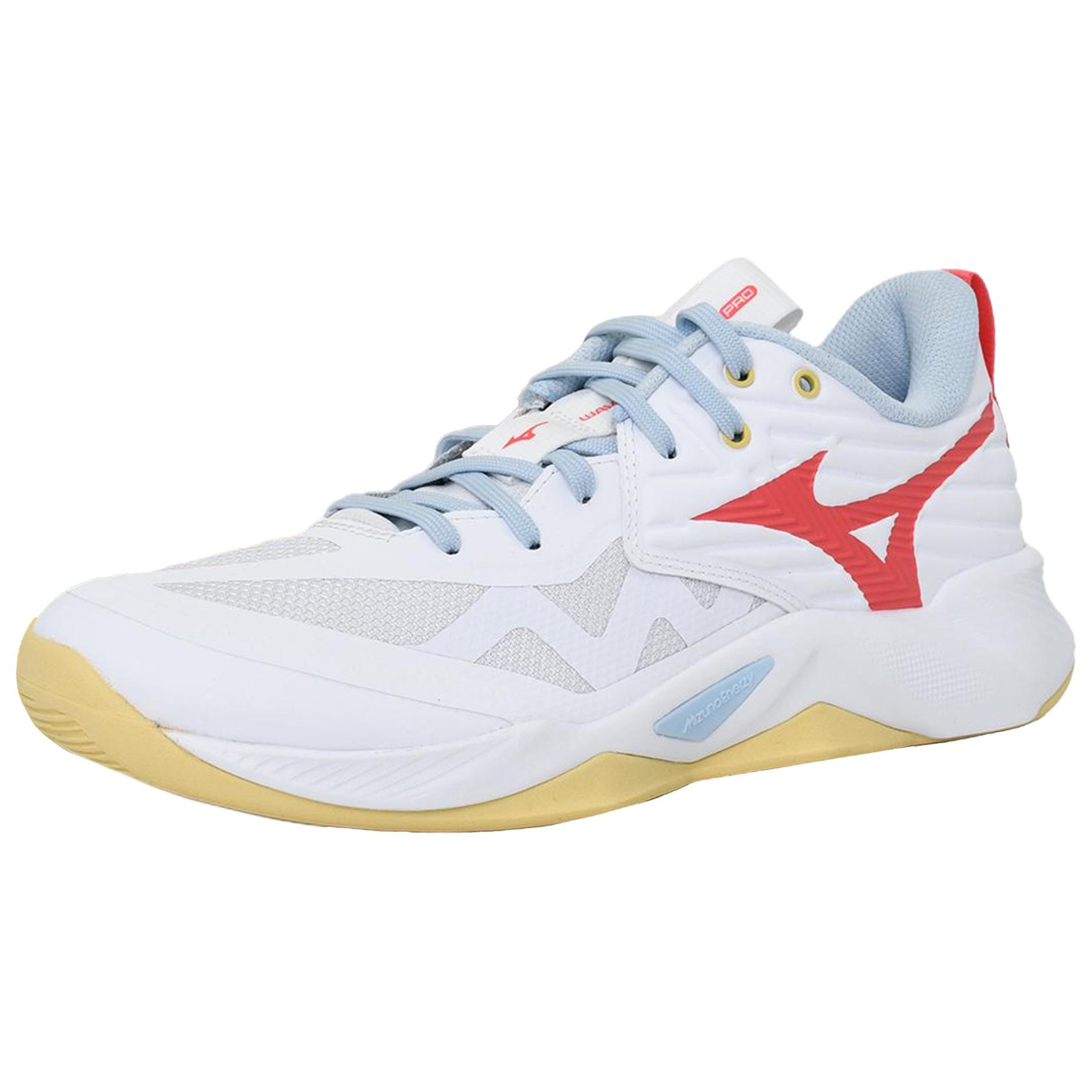 Mizuno Slip Resistant Abrasion Resistant Low top Training Shoes Women’s White Red